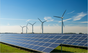 Solar panels and energy generating windmills