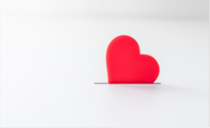 Heart shaped paper cutout